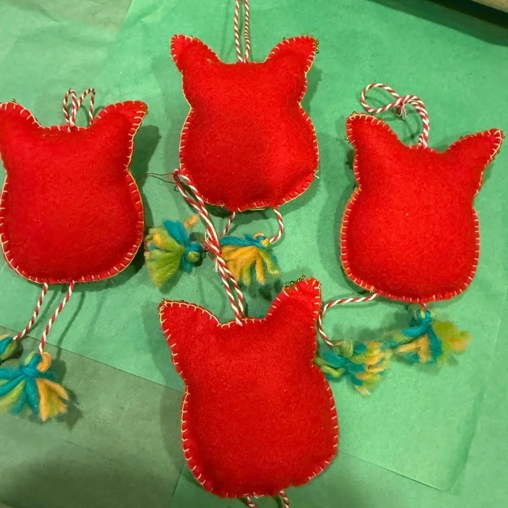 Pier 1 - Holiday Colorful Beaded 6.5 Owl Ornaments Christmas Tree Ornaments